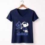 Snoopy Canucks Love Vancouver Peanuts Hockey 5 Womens V Neck.jpg