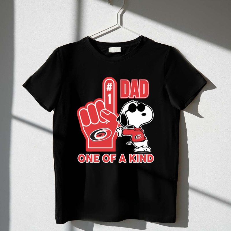 Snoopy Carolina Hurricanes 1 Dad One Of A Kind 1 T Shirt.jpg