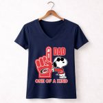 Snoopy Carolina Hurricanes 1 Dad One Of A Kind 5 Womens V Neck.jpg