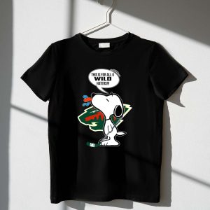 Snoopy Cartoon with Minnesota Wild Hockey Fans Message for All U Wild Haters 1 T Shirt.jpg