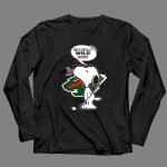 Snoopy Cartoon with Minnesota Wild Hockey Fans Message for All U Wild Haters 4 Long Sleeves.jpg