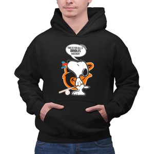 Snoopy Celebrating Baltimore Orioles with Baseball Bat for Orioles Haters 2 Hoodie