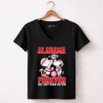 Snoopy Charlie Brown Alabama Crimson Tide Forever Not Just When We Win 7 Womens V Neck
