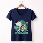 Snoopy Charlie Brown And Woodstock Dallas Stars The Peanuts 5 Womens V Neck.jpg