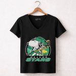 Snoopy Charlie Brown And Woodstock Dallas Stars The Peanuts 7 Womens V Neck.jpg