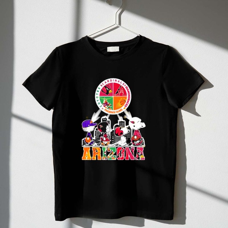 Snoopy Charlie Brown Cardinals X Diamondbacks X Coyotes X Phoenix Suns 1 T Shirt