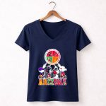 Snoopy Charlie Brown Cardinals x Diamondbacks x Coyotes x Phoenix Suns 5 Womens V Neck