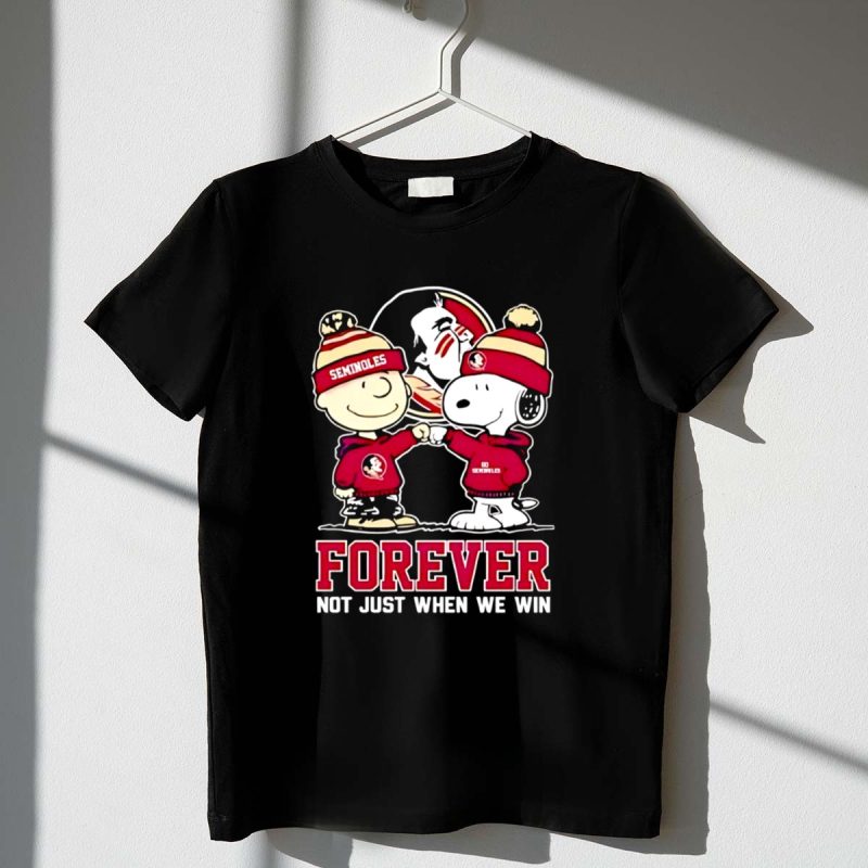 Snoopy Charlie Brown Florida State Seminoles Forever Not Just When We Win 1 T Shirt.jpg