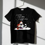 Snoopy Charlie Brown Live Well Love Much Laugh Often Winter Snowman Scene T Shirt 1 1.jpg