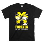 Snoopy Charlie Brown Michigan Wolverines forever not just when we win T Shirt 6.jpg