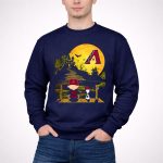 Snoopy Charlie Brown Sit Under Moon Arizona Diamondbacks Halloween 3 Sweatshirt.jpg