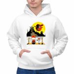 Snoopy Charlie Brown Sit Under Moon Baltimore Orioles Halloween 2 Hoodie