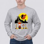 Snoopy Charlie Brown Sit Under Moon Baltimore Orioles Halloween 6 Long Sleeves