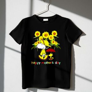 Snoopy Charlie Brown Sunflower Happy Mothers Day 1 T Shirt