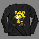 Snoopy Charlie Brown Sunflower Happy Mothers Day 4 Long Sleeves