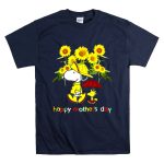 Snoopy Charlie Brown Sunflower Happy Mothers Day T Shirt 7