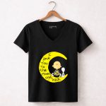 Snoopy Charlie autism I love you to the moon and back 5 Womens V Neck1