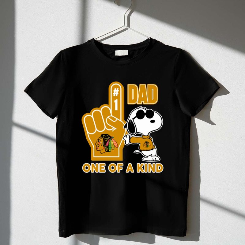 Snoopy Chicago Blackhawks 1 Dad One Of A Kind 1 T Shirt.jpg