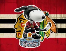 Snoopy Chicago Blackhawks Banner