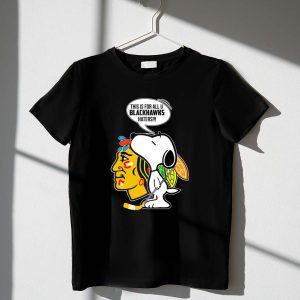 Snoopy Chicago Blackhawks This Is For All U Blackhawks Haters Speech Bubble Shirt