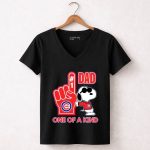 Snoopy Chicago Cubs 1 DAD One of A Kind 7 Womens V Neck