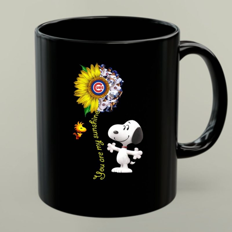 Snoopy Chicago Cubs You Are My Sunshine Sunflower Baseball 1 Mug.jpg