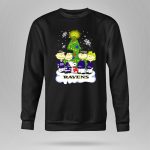 Snoopy Christmas Baltimore Ravens Charlie Brown Characters 9 Sweatshirt