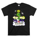Snoopy Christmas Baltimore Ravens Charlie Brown Characters T Shirt 6