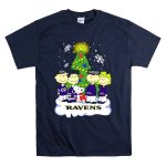 Snoopy Christmas Baltimore Ravens Charlie Brown Characters T Shirt 7