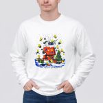 Snoopy Christmas House with Woodstock and Gifts Give The Gift Of Friendship T Shirt 4 1.jpg