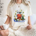 Snoopy Christmas House with Woodstock and Gifts Give The Gift Of Friendship T Shirt 7 1.jpg