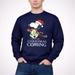 Snoopy Christmas Is Coming Game Of Thrones Santa Hat Lights 3 Sweatshirt 1.jpg