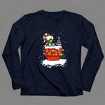 Snoopy Christmas Lights on Doghouse with Woodstock and Winter Scene from Peanuts T Shirt 41 1.jpg