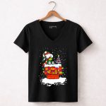 Snoopy Christmas Lights on Doghouse with Woodstock and Winter Scene from Peanuts T Shirt 51 1.jpg