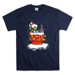Snoopy Christmas Lights on Doghouse with Woodstock and Winter Scene from Peanuts T Shirt 7 1.jpg