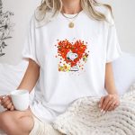 Snoopy Christmas Love Netball Heart 1 T Shirt