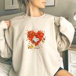Snoopy Christmas Love Netball Heart 3 Sweatshirt