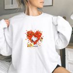 Snoopy Christmas Love Netball Heart 9 Sweatshirt