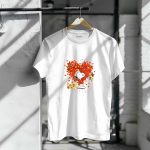 Snoopy Christmas Love Netball Heart T Shirt 6