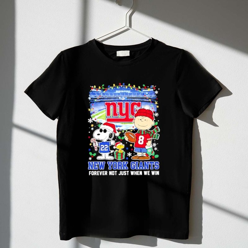 Snoopy Christmas New York Giants Forever Not Just When We Win 1 T Shirt