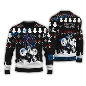 Snoopy Christmas New York Yankees Snowman Sweater 1.jpg