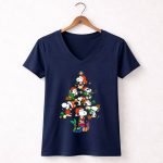 Snoopy Christmas Tree Peanuts Movie Holiday 5 Womens V Neck 1.jpg