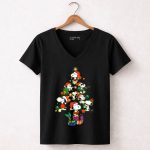 Snoopy Christmas Tree Peanuts Movie Holiday 7 Womens V Neck 1.jpg