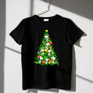 Snoopy Christmas Tree with Santa Hats and Gifts 1 T Shirt 1.jpg