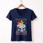 Snoopy Christmas Ugly 5 Womens V Neck 1.jpg