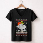 Snoopy Christmas Ugly 7 Womens V Neck 1.jpg