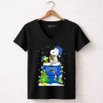 Snoopy Christmas With Orlando Magic Basketball Theme 7 Womens V Neck