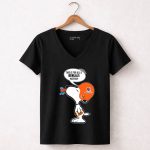 Snoopy Cincinnati Bengals Helmet Speech Bubble Haters Football 7 Womens V Neck