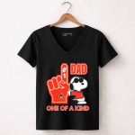 Snoopy Cleveland Browns 1 DAD One of A Kind 7 Womens V Neck