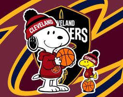 Snoopy Cleveland Cavaliers Banner